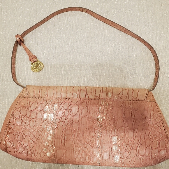 Vintage Brahmin Pink and Gold Clutc, Shoulder Bag - Picture 2 of 8